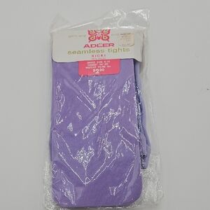 Adler Purple Seamless Tights 100% Nylon New Medium Girls & preteens